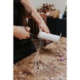 Cage Art Studio Pamuk Mumlanmış Mum Fitili ( Mum Yapım Malzemesi ) - Candle Wick - Ince 1. Kalite Pamuk Mum Fitili - 20 Metre