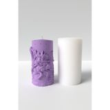 Cage Art Studio Silindir Savaşçi Valkür Desenli Mum Silikon Kalıp - Mitoloji Mum / Heykel Kalıbı 12 x 6.8 cm - 1 Adet
