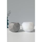 CageartStudio Dekoratif Geometrik Beton Saksı Silikon Kalıp M1