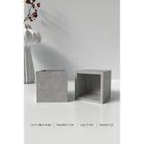 Cageartstudio Kare Mumluk ve Saksı Beton Silikon Kalıp - Dekoratif Kare Mumluk Beton Kalıbı 9x9cm