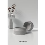 Cageartstudio Minimal Beton Saksı ve Mumluk Silikon Kalıp K15 - Dekoratif Beton Mumluk Kalıbı K15