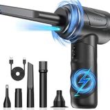 CAGIWIRU Basınçlı Hava Silgi - Akülü Hava Üfleyici-Elektrikli Hava Silgi Temizleme Klavyesi PC-Hava Temizleme Kiti-3 LED'li Hızlı Silgi Temizleyici-Işık-Konserve hava tozlayıcıları-araba toz gidericileri