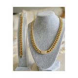 Çağla Accessories 14K Altın Kaplama Zirkon Taşlı Gurmet Set ( Kolye+Bileklik )