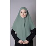 Çağla Yeşili Pratik Hazır Geçmeli Tesettür Eşarp Aerobin Kumaş Düz Hijab 2309_32