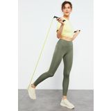 Çağla Yüksek Bel Streç Slim Fit Dar Paça Kadın Tayt - 94545