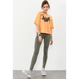 Çağla Yüksek Bel Toparlayıcı Slim Fit Dar Paça Kadın Tayt - 94011