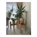 ÇağlaDesign Ahşap Dekoratif Saksı Altlığı 3 Lü 40*50*60 Cm