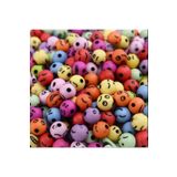 Caglar Accessories 100 Adet Emoji Top Boncuk Karışık Renkli Plastik Boncuk