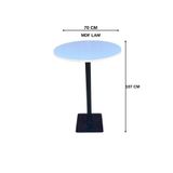 çağlar metal Kokteyl Bistro Masa 70 cm Çap 107 cm Yükseklik MDF Lam Üst Tabla Metal Ayak Bar Masası