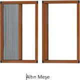 ÇAĞLAYAN İNŞAAT Pileli Plise Sürgülü Akordiyon Katlanır Kapı Sinekliği (plastik Kapı&Pencere-çelik Kapı) - Açık Kahverengi - 140 X 240