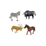 Çağrı Dörtlü Vahşi Hayvanlar Seti Zebra Dağ Keçisi At Ve Boğa Figür Set