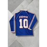 Çağrı Giyim Nostaljik 98 Dünya Kupası Zidane Uzun Kollu Forma - Mavi