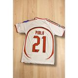 Çağrı Giyim Nostaljik Efsane Milan Pirlo T-Shirt Forma - Beyaz