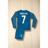 Çağrı Giyim Nostaljik Real Madrid Turkuaz Uzun Kollu Ronaldo Çocuk Forması - 10 - 11 Yaş