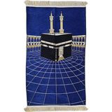 Çağrı Kabe Desenli Şönil Seccade - 70 x 110 cm - Lacivert