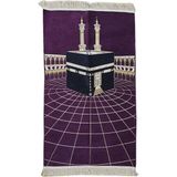 Çağrı Kabe Desenli Şönil Seccade - 70 x 110 cm - Mor