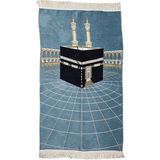 Çağrı Kabe Desenli Şönil Seccade - 70 x 110 cm - Turkuaz