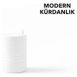 Çağrı Modern Tasarım Dekoratif Otomatik Kürdanlık - Şık Sofra Aksesuarı - Beyaz