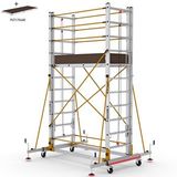 Çağsan 2x11 Basamaklı 6,4 M. Çalışma Yüksekliği Telesafe Xln - İki Parçalı Alüminyum İskele S006_xln Metal
