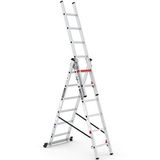 Çağsan 3x6 Basamaklı Triocombi - Üç Parçalı Çok Amaçlı Merdiven Ts6160 Metal