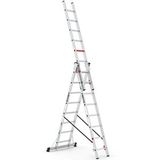 Çağsan 3x8 Basamaklı Triocombi - Üç Parçalı Çok Amaçlı Merdiven Ts175 Metal