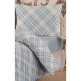 Çağtex %100 Pamuk Tek Kişilik Flanel Pazen Kumaş Nevresim Takımı - 160 x 220 cm - Açık Mavi