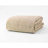 Çağtex Premium Ipek Soft Tek Kişilik Fitilli Battaniye Extra Yumuşak Doku - Ekru - 150 x 200 cm