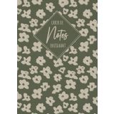 Cahier de Notes de l'Enseignant - Fleurs Kaki: Relevé de notes et de compétences pour prof | Format A4 | Carnet de cotes du professeur | Cahier de bord grand format | 10 classes et plus | 35 élèves