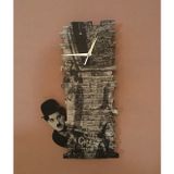 Cahrlie Chaplin Wall Dekoratif Sarkaçlı Duvar Saati