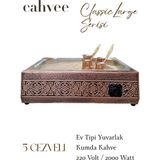 Cahvee Classic Large Serisi — Büyük Boy Bakır Kumda Kahve Makinesi (35X54X16 cm / 2000W / 5 Cezve Hediyeli)