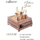 Cahvee Medium Serisi — El Yapımı Bakır Kumda Kahve Makinesi (34x32 cm / 1000W / Kum Dahil/ Cezvesiz)