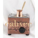 Cahvee Mini Kumda Kahve Makinesi | 16x16x15 cm | Aksesuarsız | 450W | Bakır Elektrikli | El Yapımı | Kum Dahil