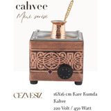 Cahvee Mini Serisi - El Yapımı Kare Bakır Kumda Kahve Makinesi (450W / Kum Dahil)
