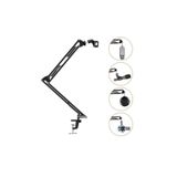 CAILON Ayarlanabilir Masa Tipi Mikrofon Standı (35x35 Cm) Yaylı Kol, Dayanıklı Metal Yapı