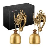 CAIRIAC Fil Kapı Zili, Kapı Açılması için Mağaza Zili, Manyetik Ekli Kapı Zili, Nostaljik Metal Kapı Zili Süsleri, Giriş, Ev, Mağaza, Ahır Kapısı, Pencere için Dekorasyon (2 Paket)