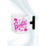 Caisya Enter Mode Barbie Baskılı T Saplı Siyah Porselen Kupa
