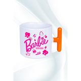Caisya Enter Mode Barbie Baskılı T Saplı Turuncu Porselen Kupa