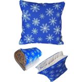 Caisya Home Kartanesi Desenli Opsiyonel Battaniyeli Yastık Dekoratif Kırlent 38 x 38 cm - Standart - Renkli