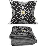 Caisya Home Modern Galaksi Desenli Opsiyonel Battaniyeli Yastık Dekoratif Kırlent 38 x 38 cm - Standart - Renkli