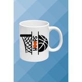 Caisya Model 8 Basketboll Temalı Basket Sever Beyaz Kupa Bardak
