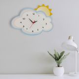 Caju Art & Decoration Bulut Arkasında Güneş Dekoratif Çocuk Odası Duvar Saati