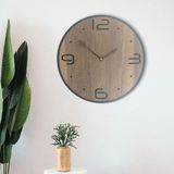 caju art & decoration Büyük Modern Ahşap Kahverengi Tasarım Ev Ofis Duvar Saati