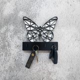 caju art & decoration CajuArt Dekoratif Geometrik Kelebek Desen Duvar Askısı Anahtarlık