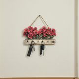 Caju Art & Decoration CajuArt Dekoratif Kırmızı Gelincik Çiçek Motifli Katmanlı Askılık Anahtarlık Duvar Dekoru