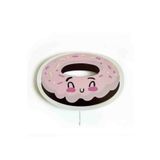 caju art & decoration Çocuk Odası Bebek Odası Led Işıklı Donut Baskılı Mdf Duvar Süsü