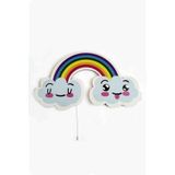 caju art & decoration Çocuk Odası Bebek Odası Led Işıklı Gökkuşağı Baskılı Mdf Duvar Süsü
