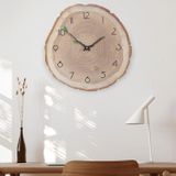 Caju Art & Decoration Dekoratif Ağaç Gövdesi Kütük Şeklinde 40 Cm Duvar Saati