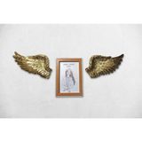 caju art & decoration Dekoratif Ikili Melek Kanatları Duvar Dekoru Duvar Süsü Altın 215 x 80