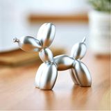 Caju Art & Decoration Dekoratif Minyatür Sevimli Balon Köpek Biblo Modern Dekor Gümüş