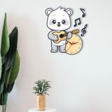caju art & decoration Dekoratif Sevimli Koala Çocuk Odası Ahşap Duvar Saati Süs
